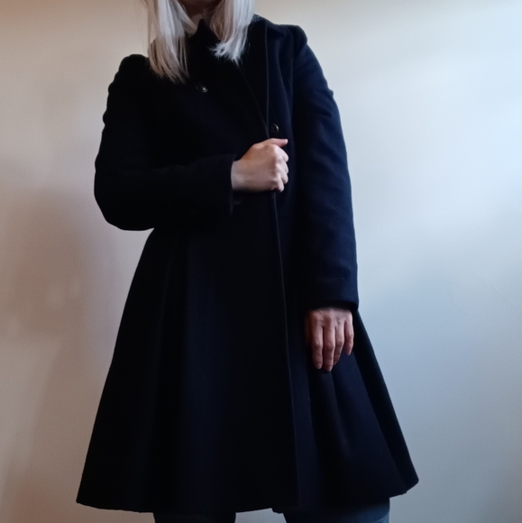 Wool Navy Overcoat - Picture 4 of 12